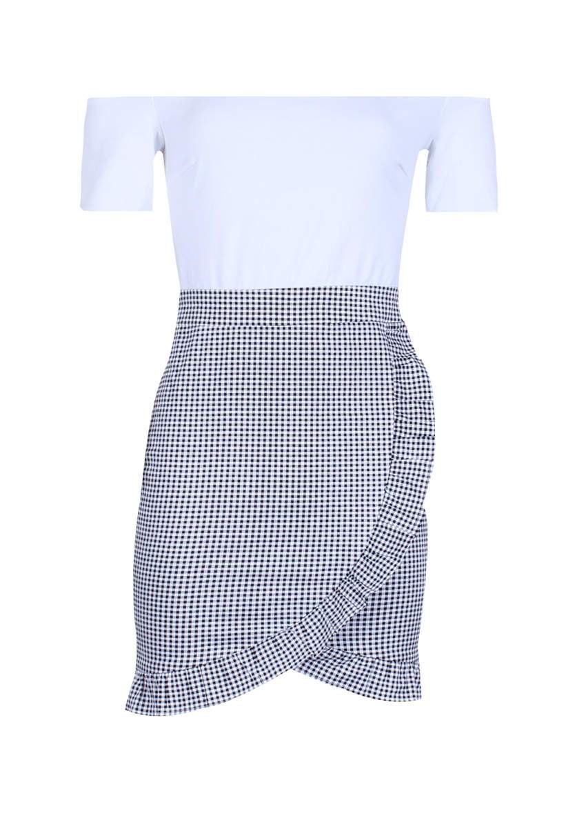 2 in 1 Gingham Dress with Ruffle Detail - Image 5