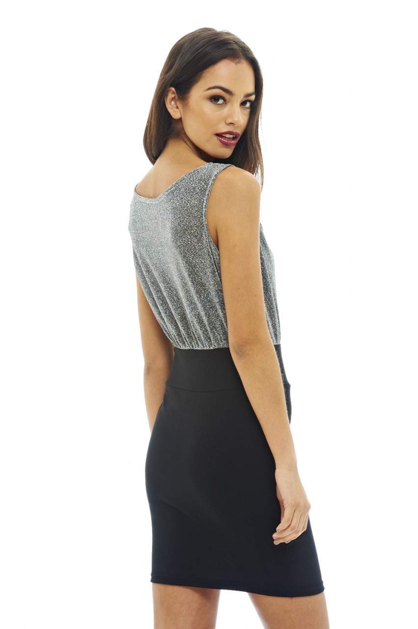 2 in 1 Metallic Dress - Image 4