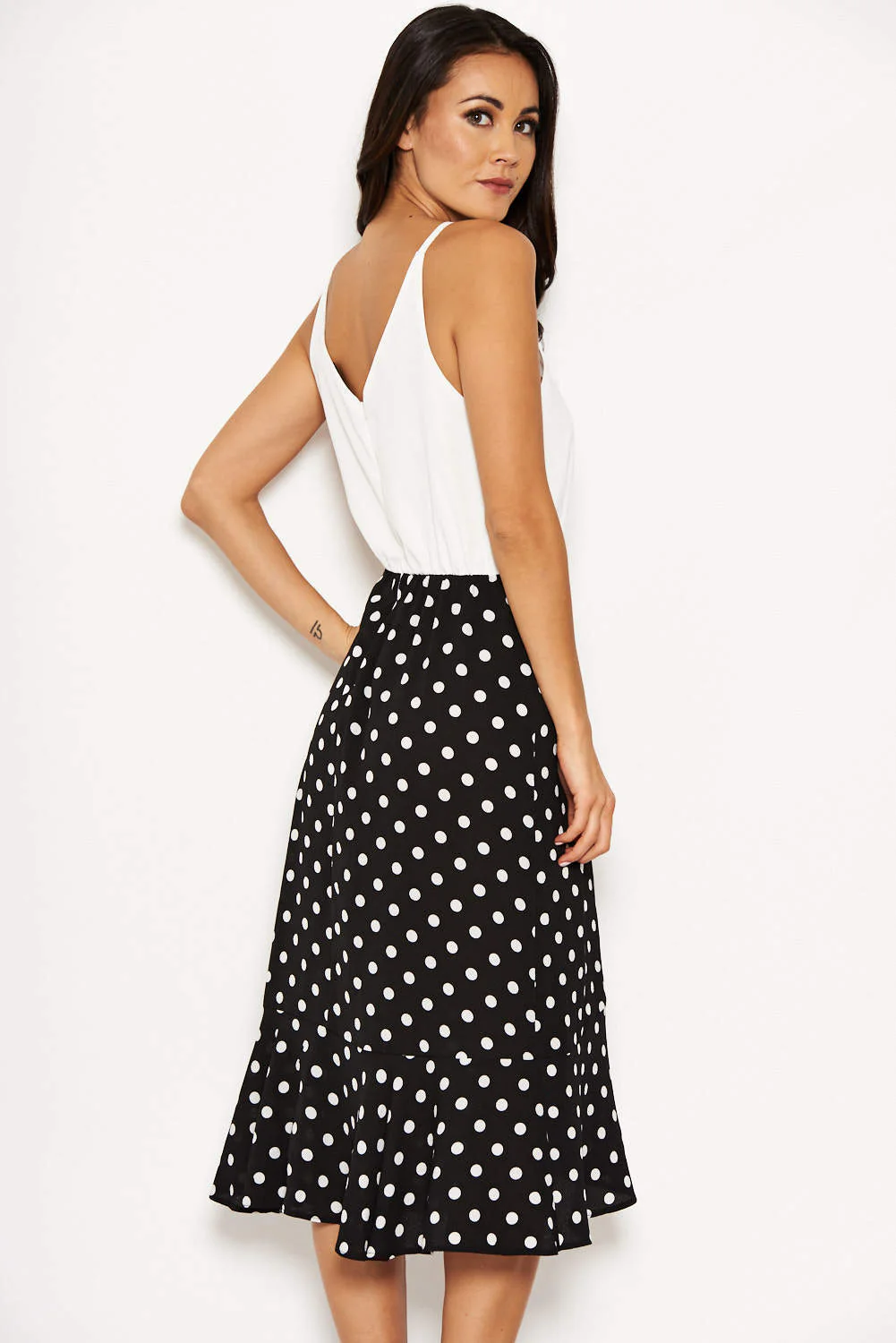 2 In 1 Polka Dot Frill Hem Dress - Image 3