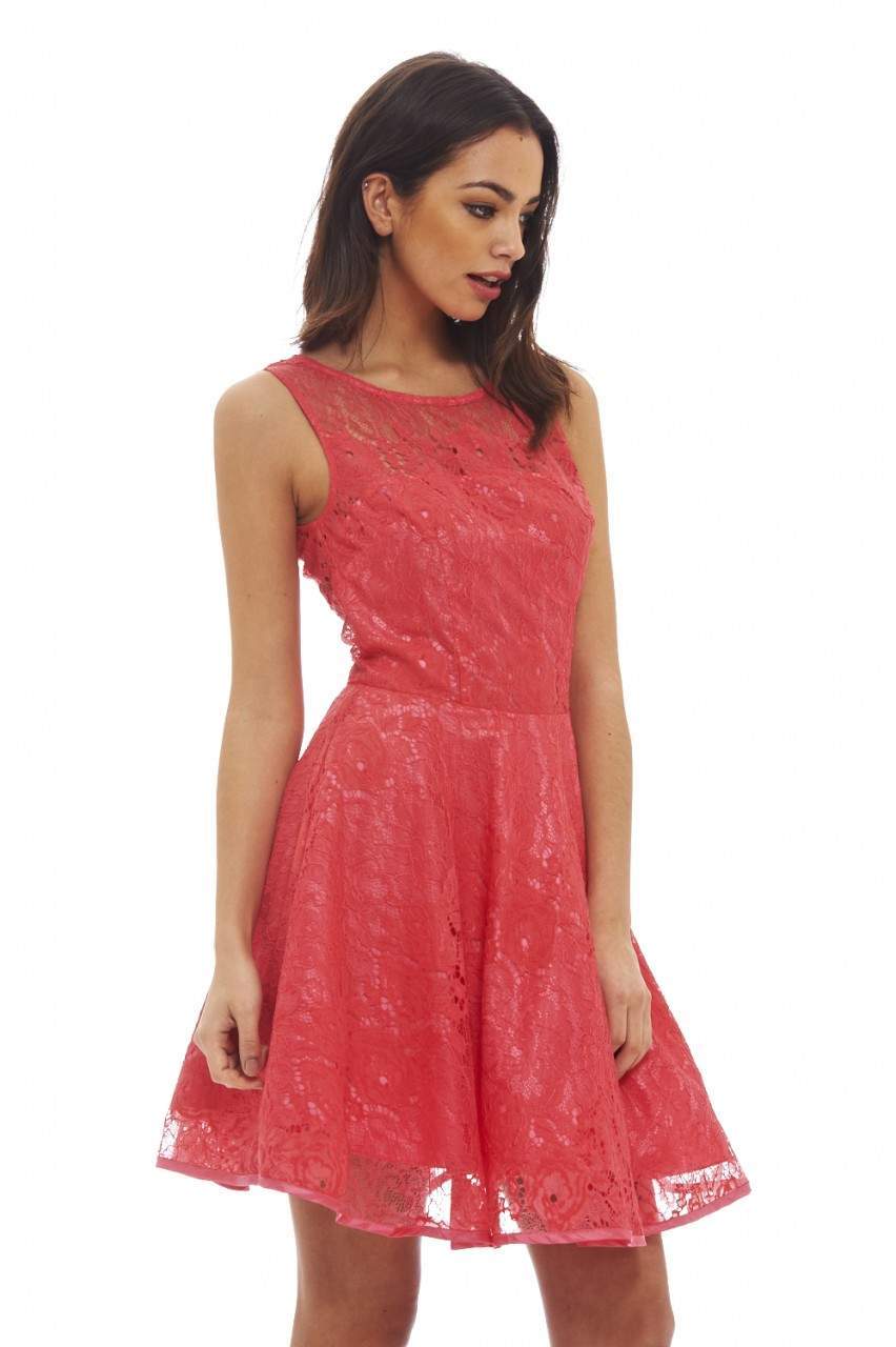 All-Over Lace Skater Dress - Image 3