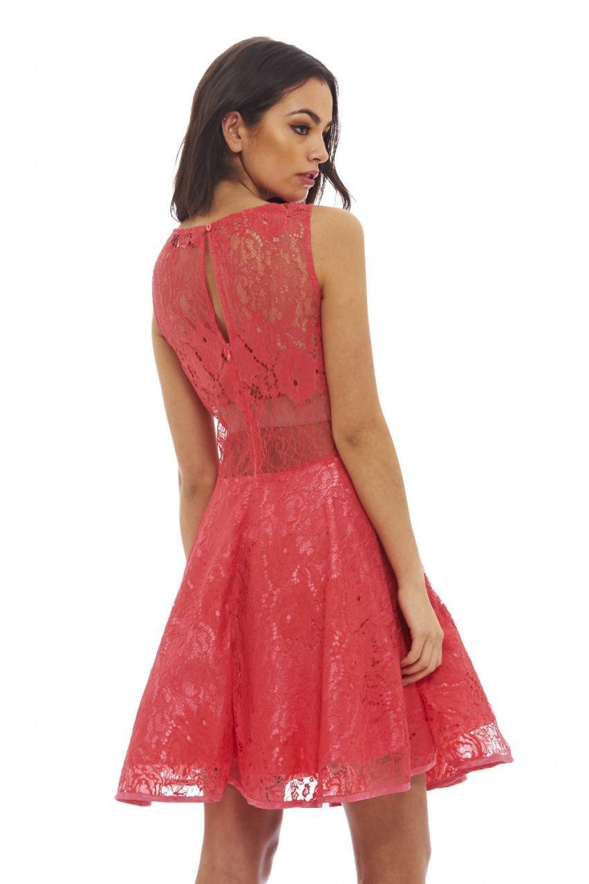 All-Over Lace Skater Dress - Image 4