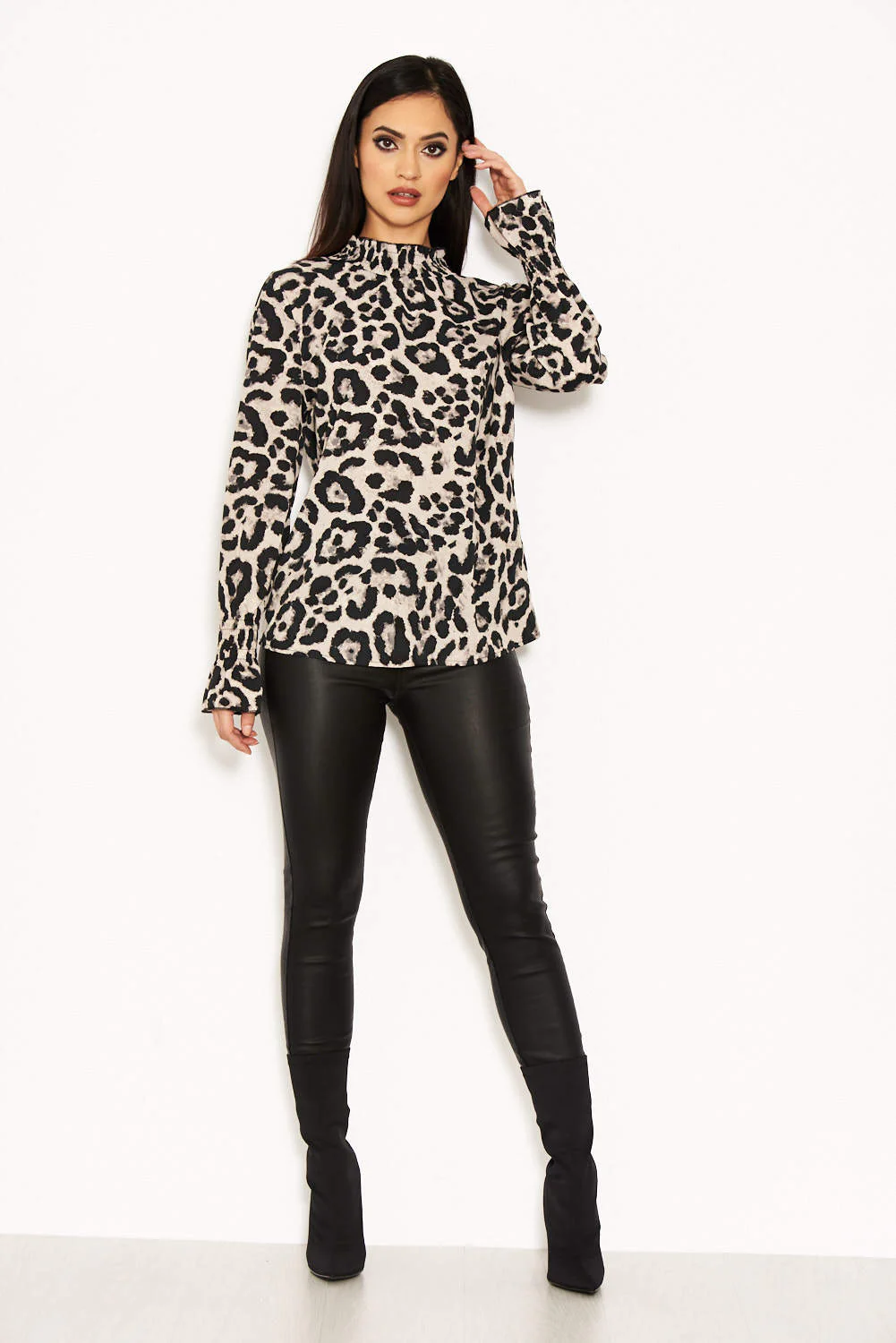 Animal Print Long Sleeved Top - Image 2
