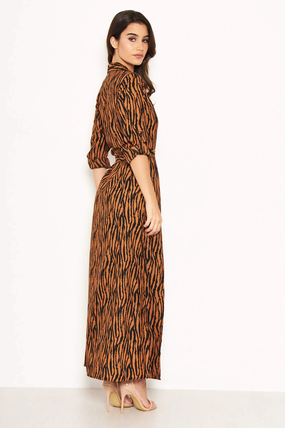 Animal Print Maxi Shirt Dress - Image 2