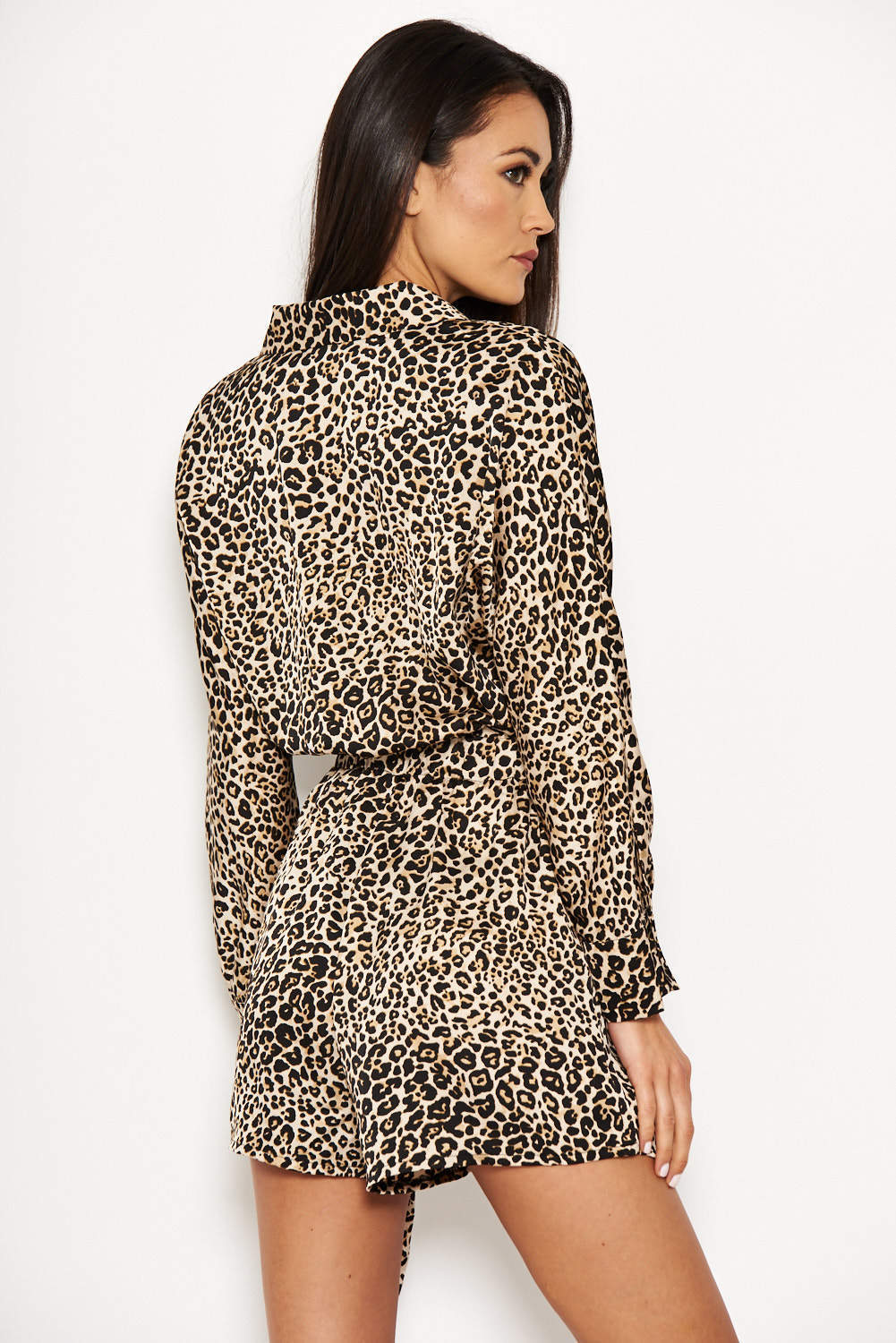 Animal Print Wrap-Style Playsuit - Image 3