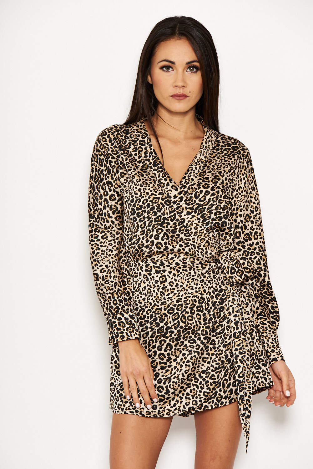 Animal Print Wrap-Style Playsuit - Image 5
