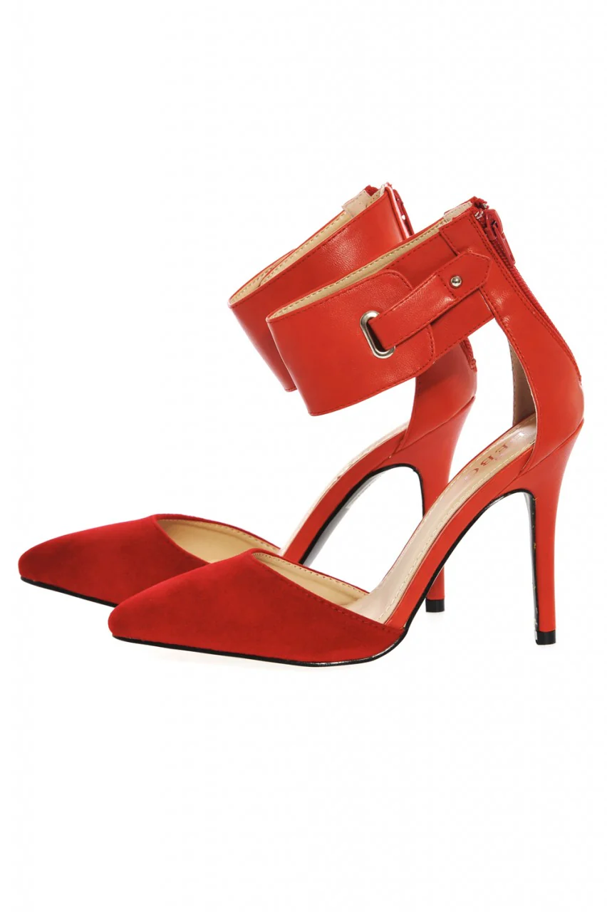 Ankle Strap Pointed Low Heels - Image 2