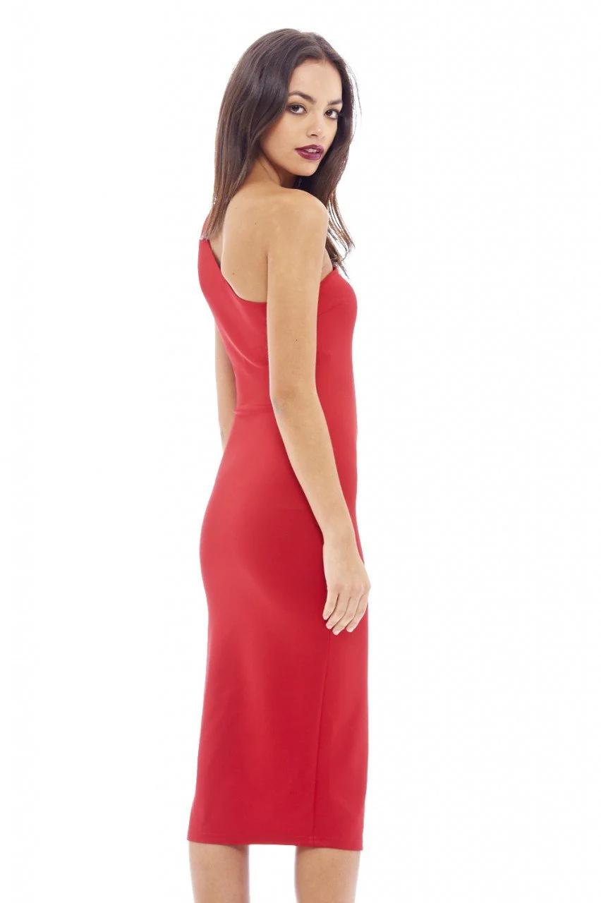 Asymmetric Midi Dress - Image 4