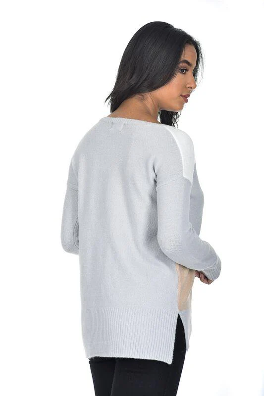 Beige Patchwork Jumper - Image 3