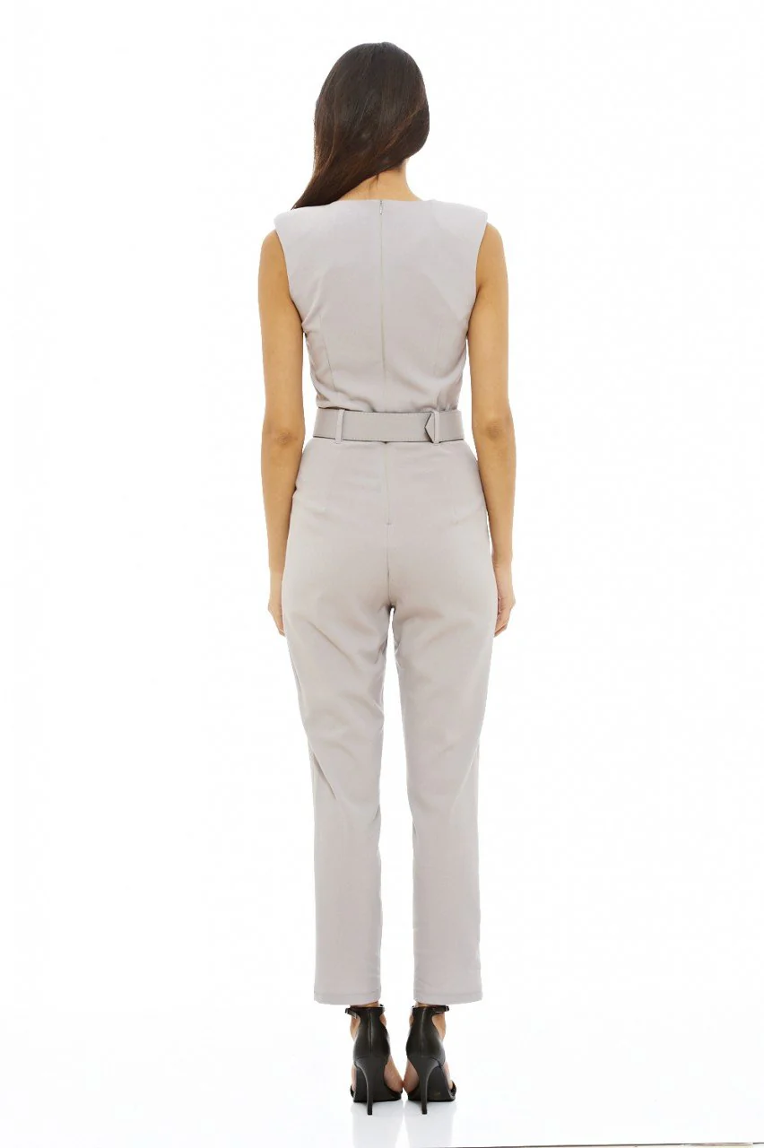 Belted Sleeveless Jumpsuit - Image 4