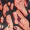 Black Abstract Print 3/4 Sleeved Tie Waist Midi Dress - Image 6