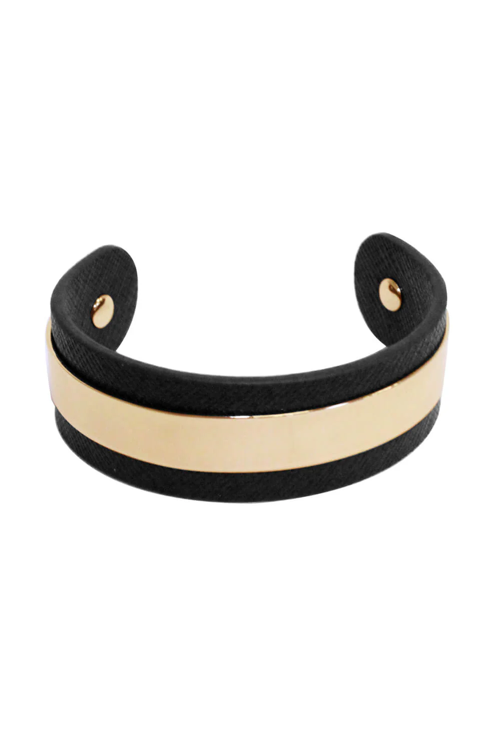 Black And Gold Thin Cuff Bangle - Image 2