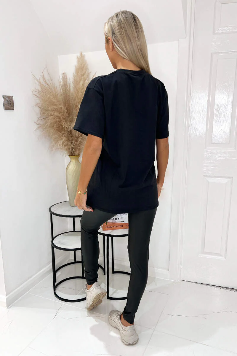 Black Atelier Slogan T-Shirt - Image 3