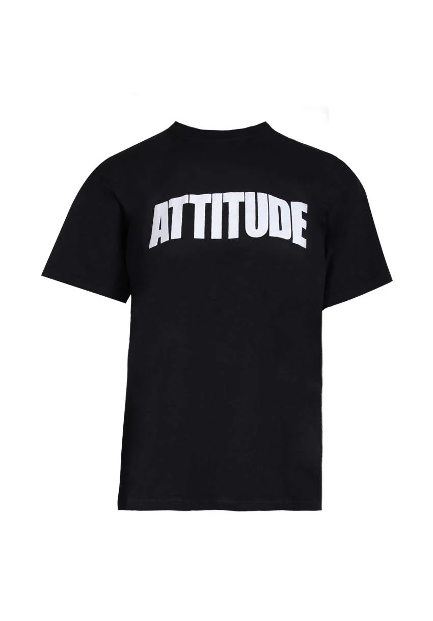 Black Attitude Slogan T-Shirt - Image 3