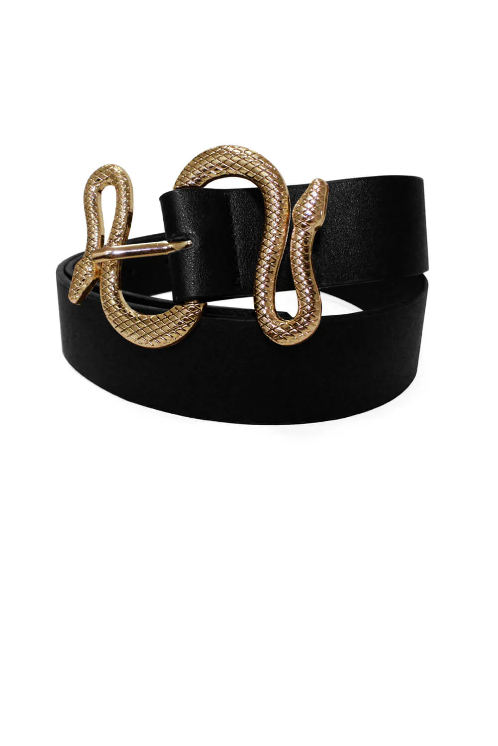 Black Chunky Snake Buckle Belt - Image 3