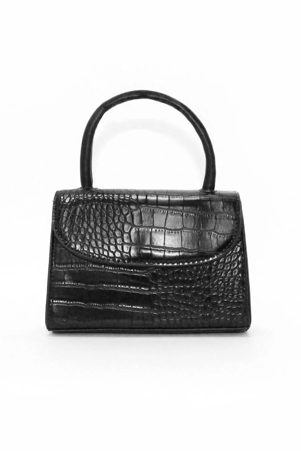Black Croc Mini Bag - Image 2