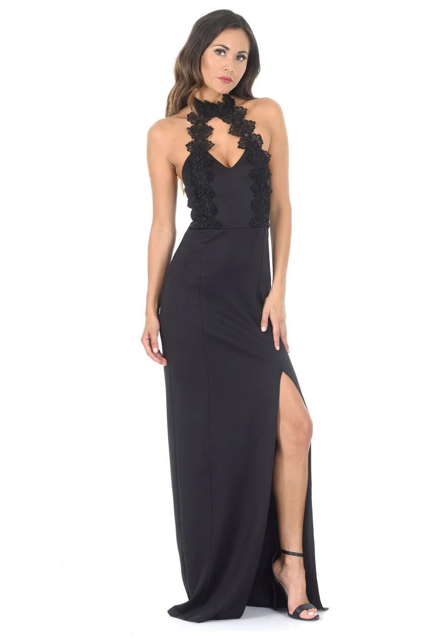 Black Crochet Top Maxi dress - Image 2