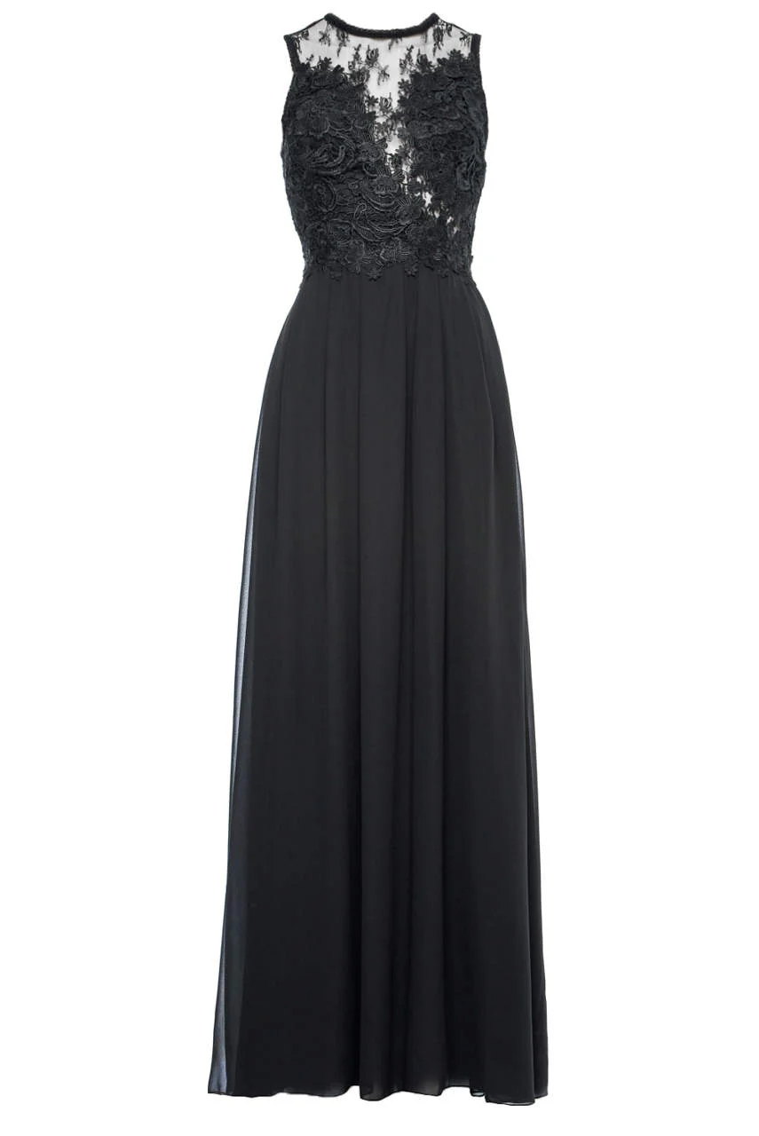Black Crochet Top Maxi Dress - Image 4
