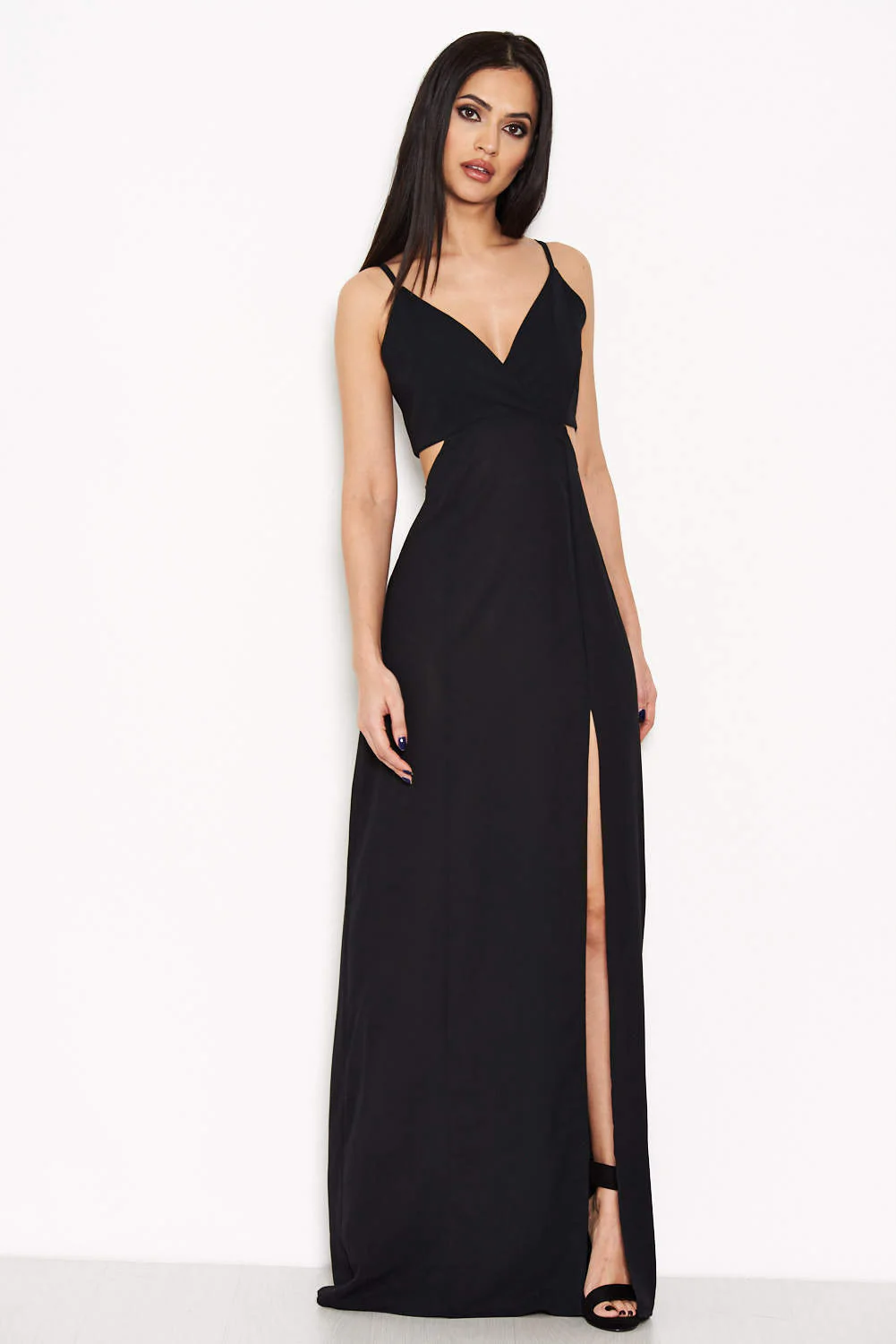 Black Cut Out Maxi Dress - Image 5