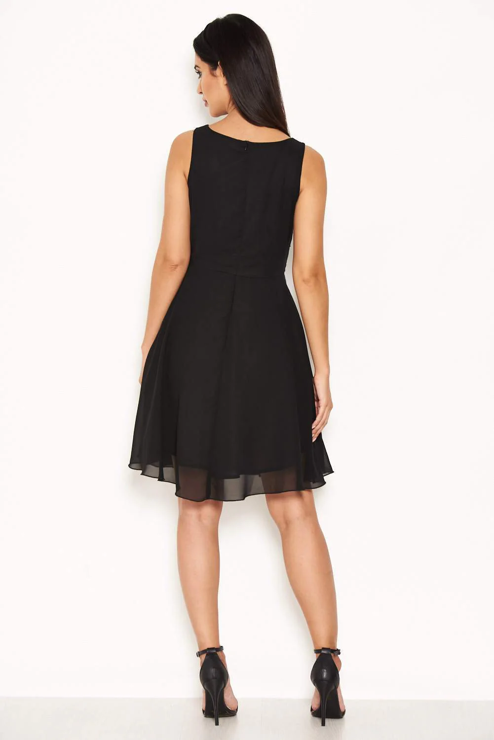 Black Embellished Skater Dress - Image 3