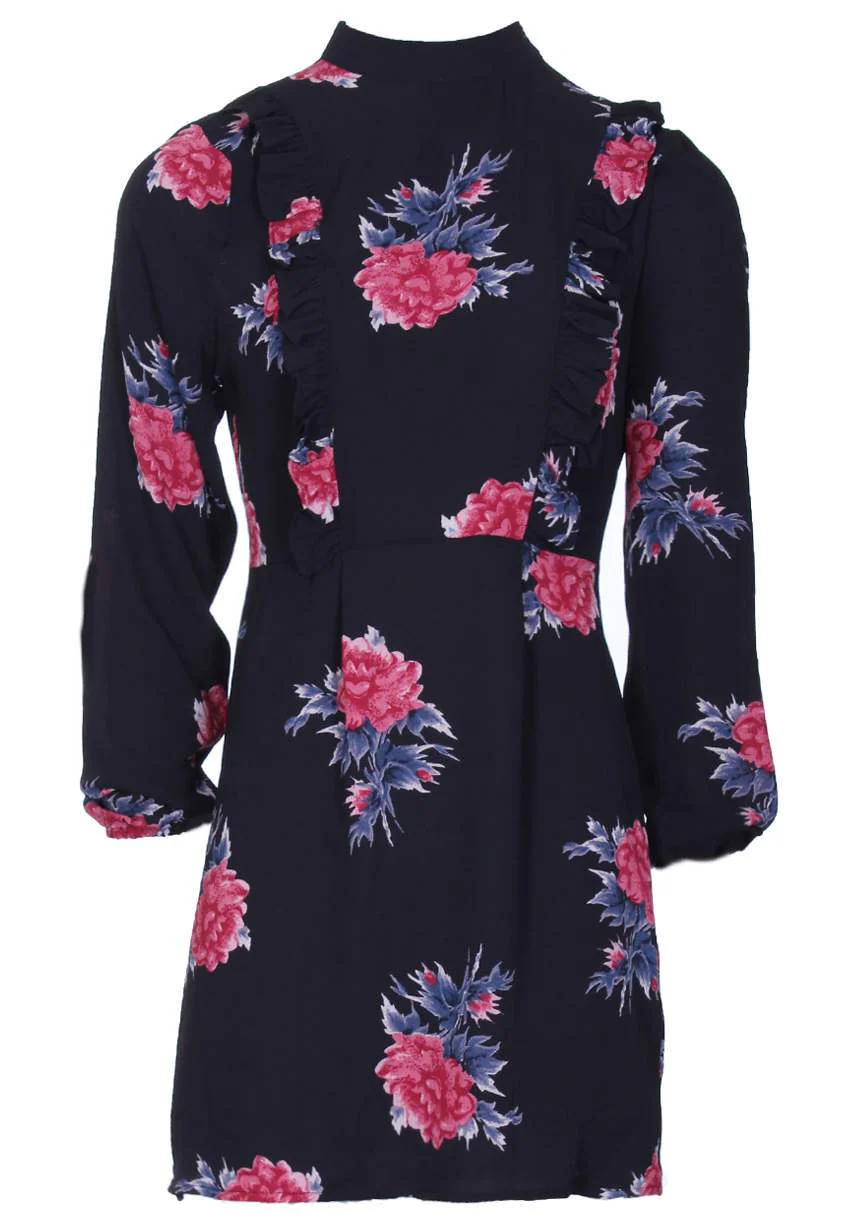 Black Frill Skater Dress - Image 4