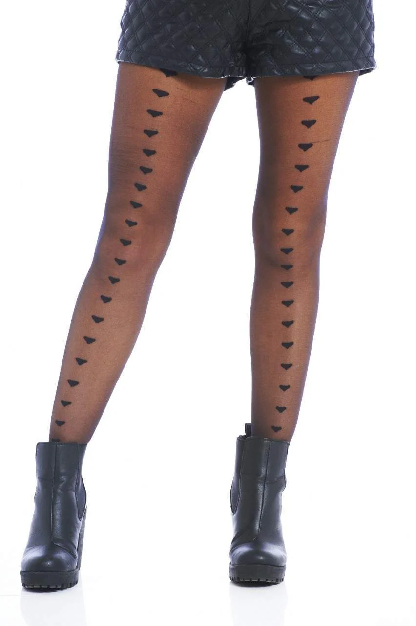 Black Heart Tights - Image 2