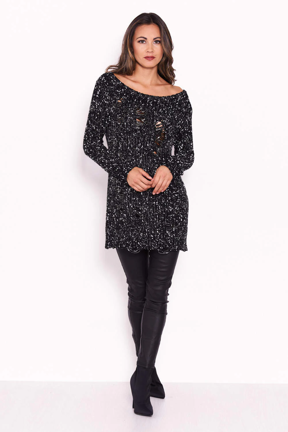 Black Laddered Jumper - Image 2