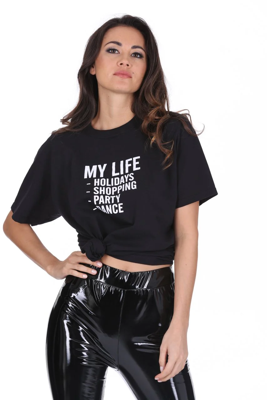 Black My Life Slogan T-Shirt - Image 2