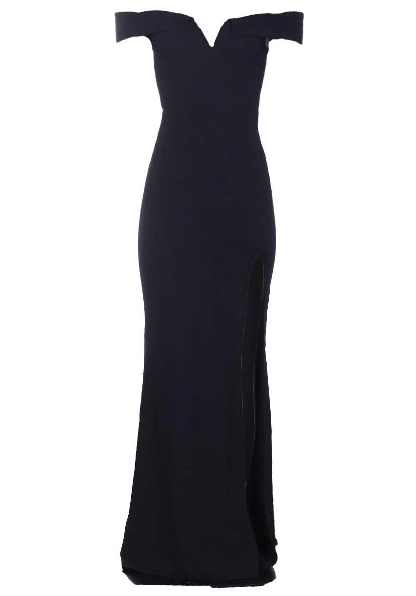 Black Off The Shoulder Maxi Dress - Image 4