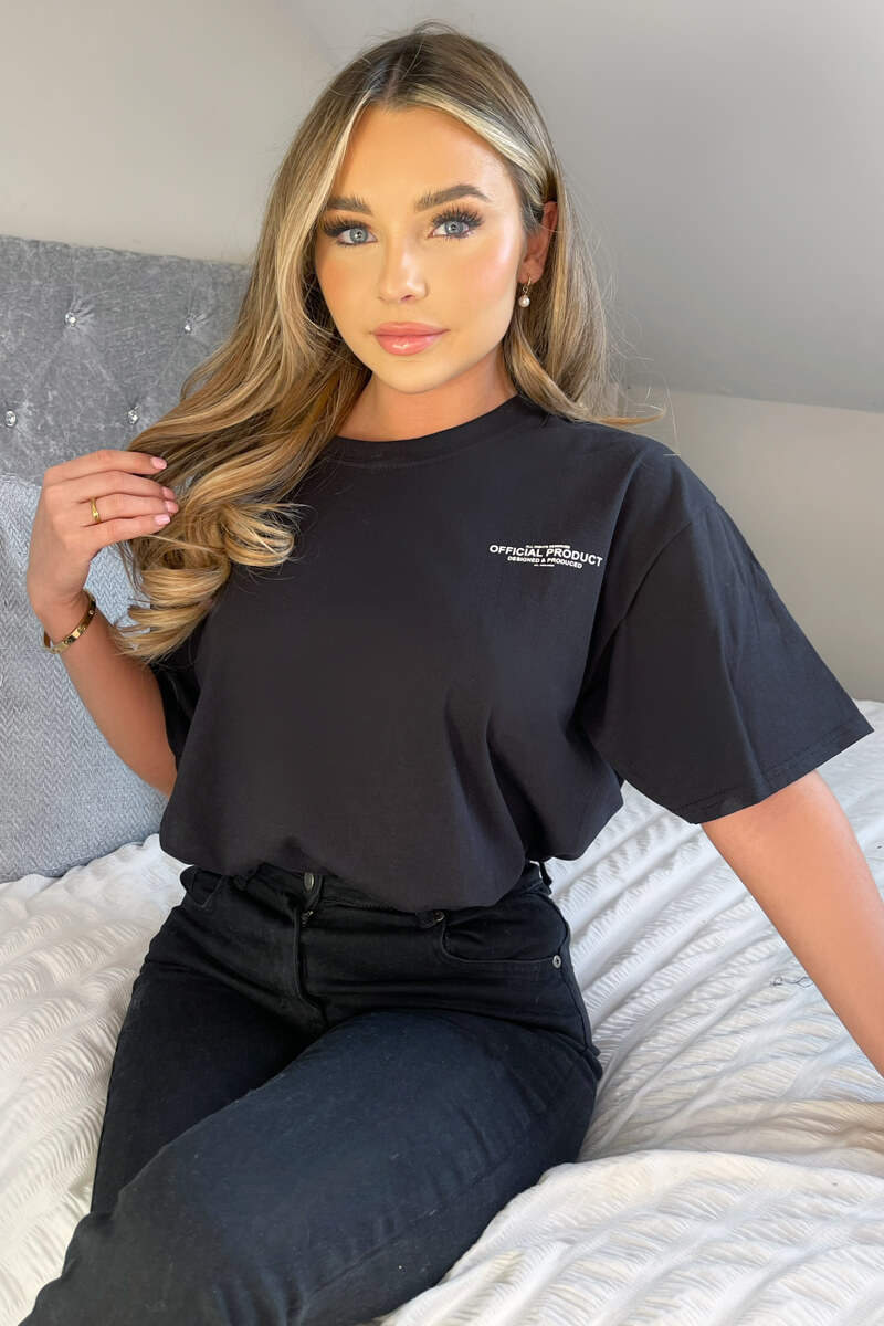 Black Official Product Printed T-shirt - Image 2