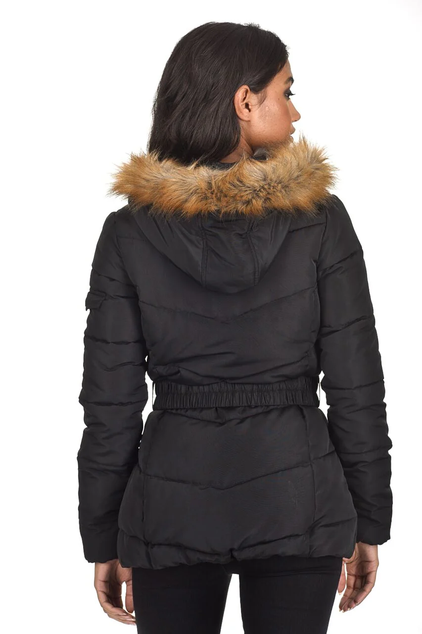Black Padded Puffer Jacket - Image 3