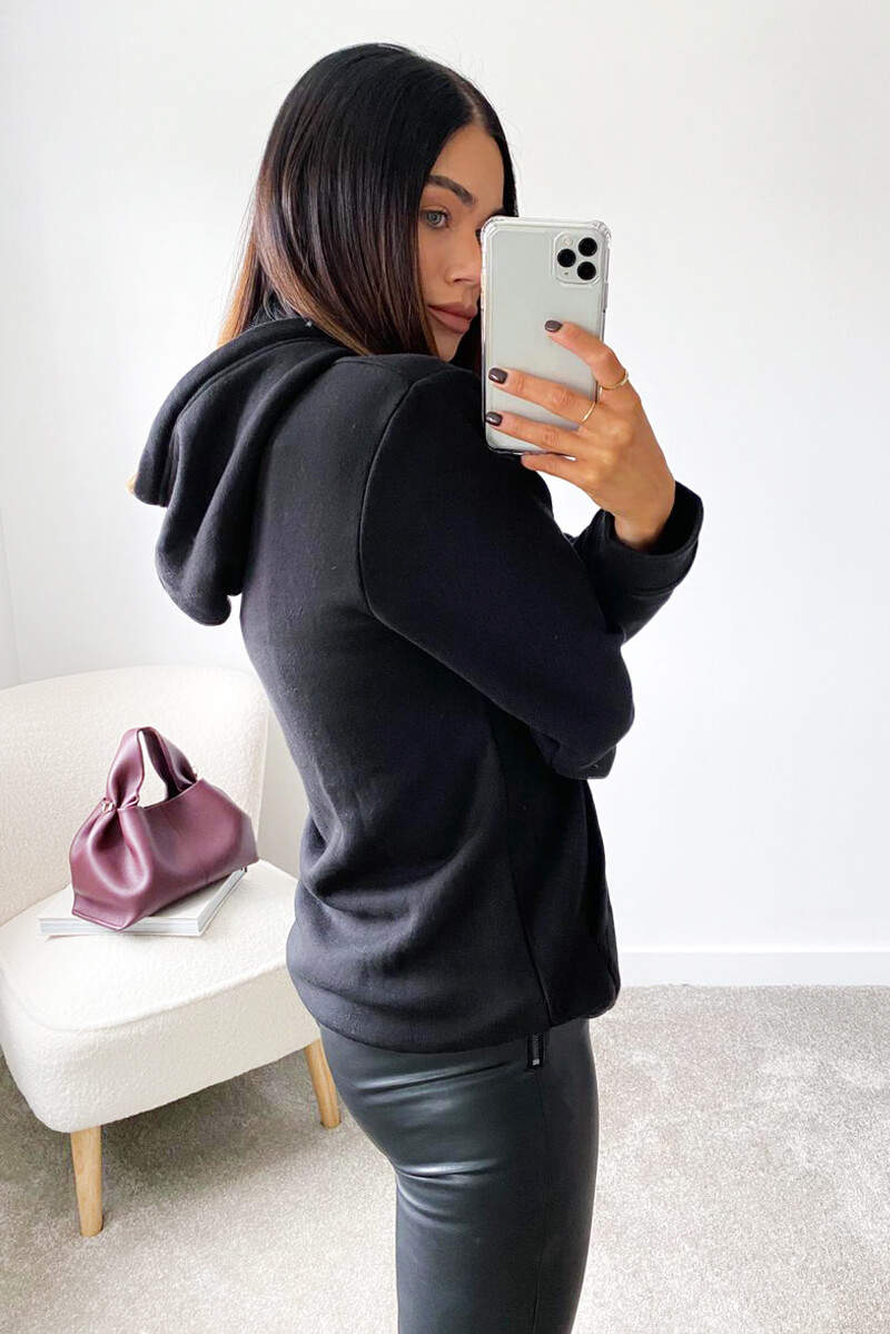 Black Red Lips Hoodie - Image 4