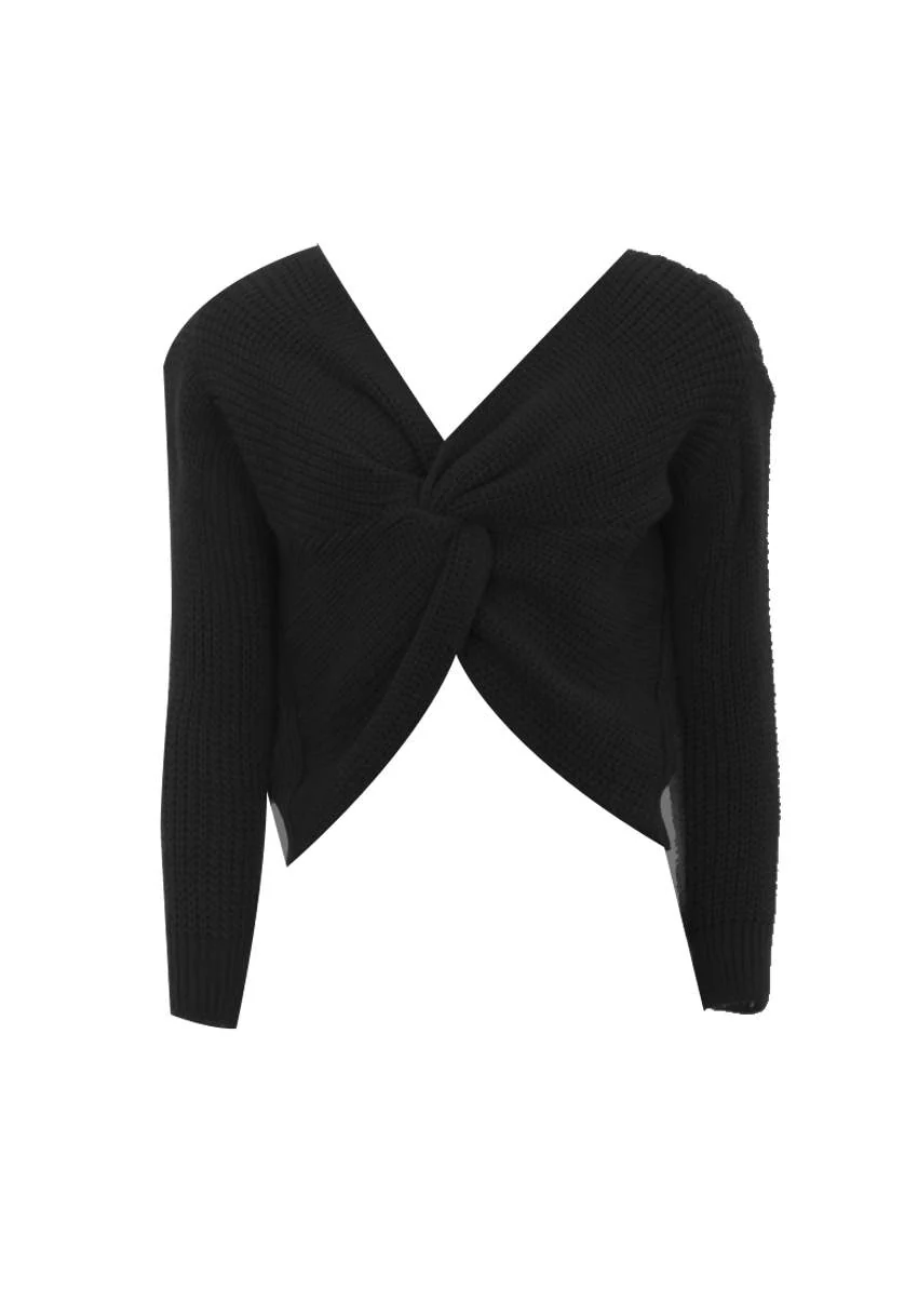 Black Reversible Twist Knot Jumper - Image 4