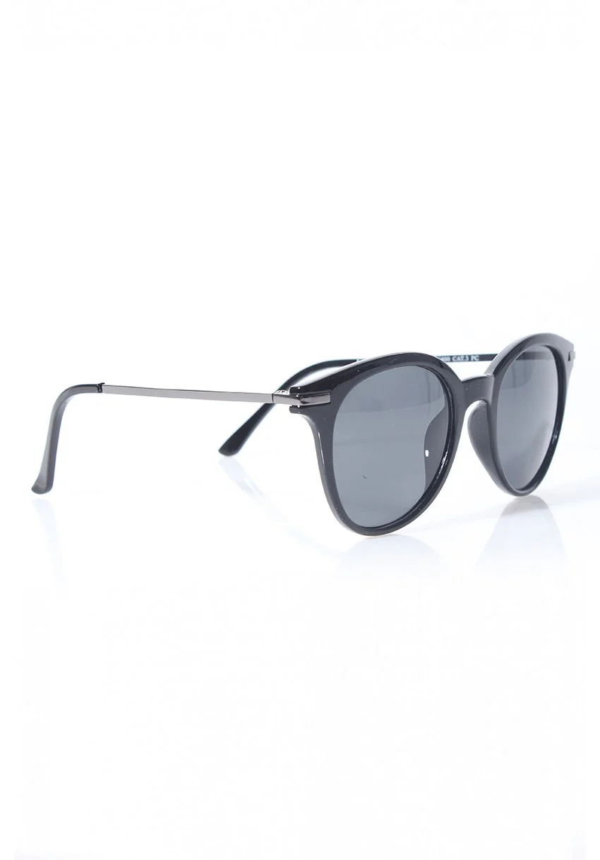 Black Rounded Sunglasses - Image 2