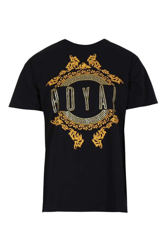 Black Royal Slogan T-Shirt - Image 4