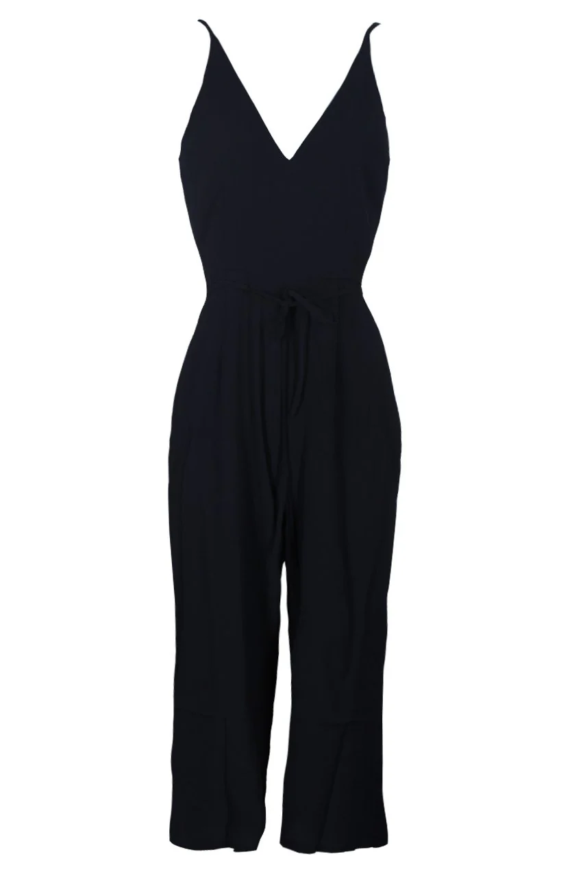 Black Spaghetti Strap Jumpsuit - Image 5