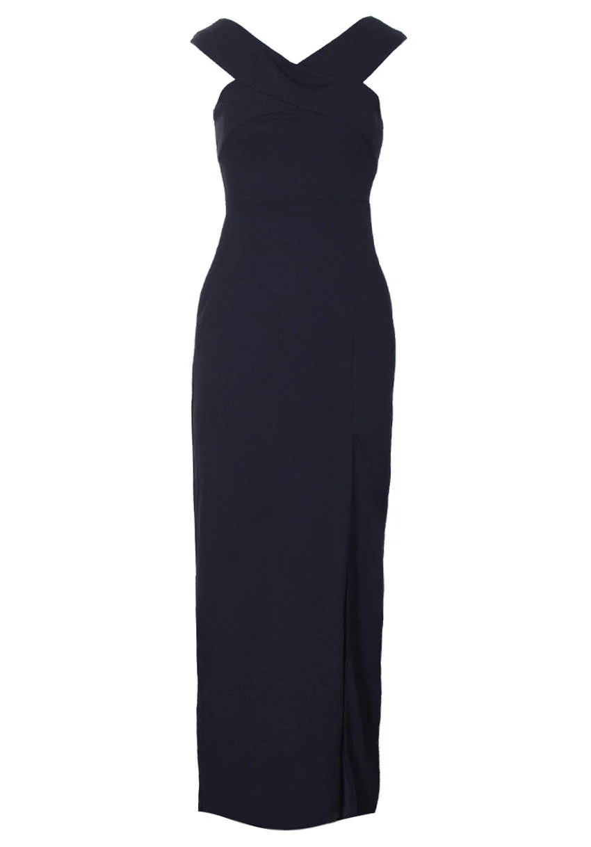 Black Split Maxi Dress - Image 4