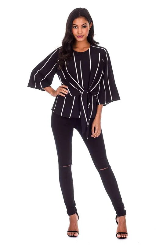 Black Striped Top - Image 2