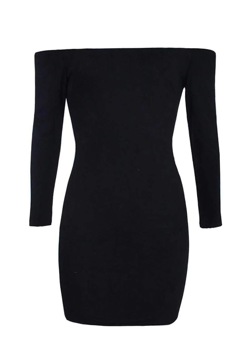 Black suede Bodycon dress - Image 4