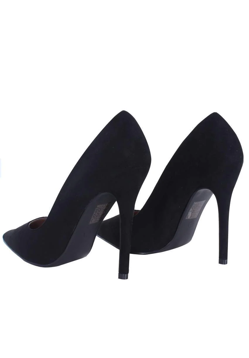 Black Suede Court Heel - Image 3