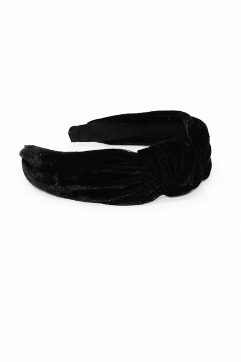 Black Velvet Knot Headband - Image 3