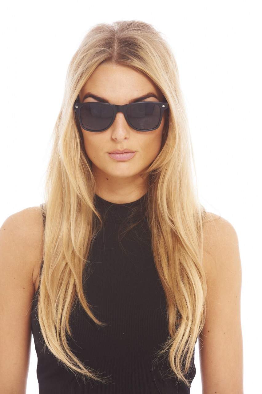 Black Wayfarer Sunglasses - Image 2