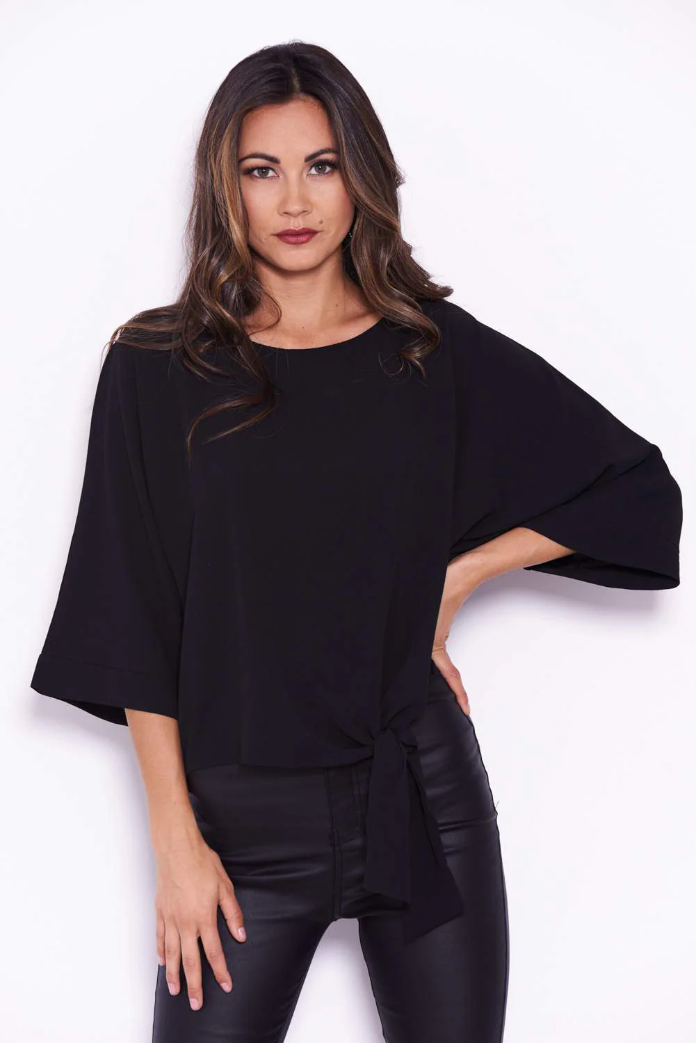 Black Wide Sleeve Top - Image 4