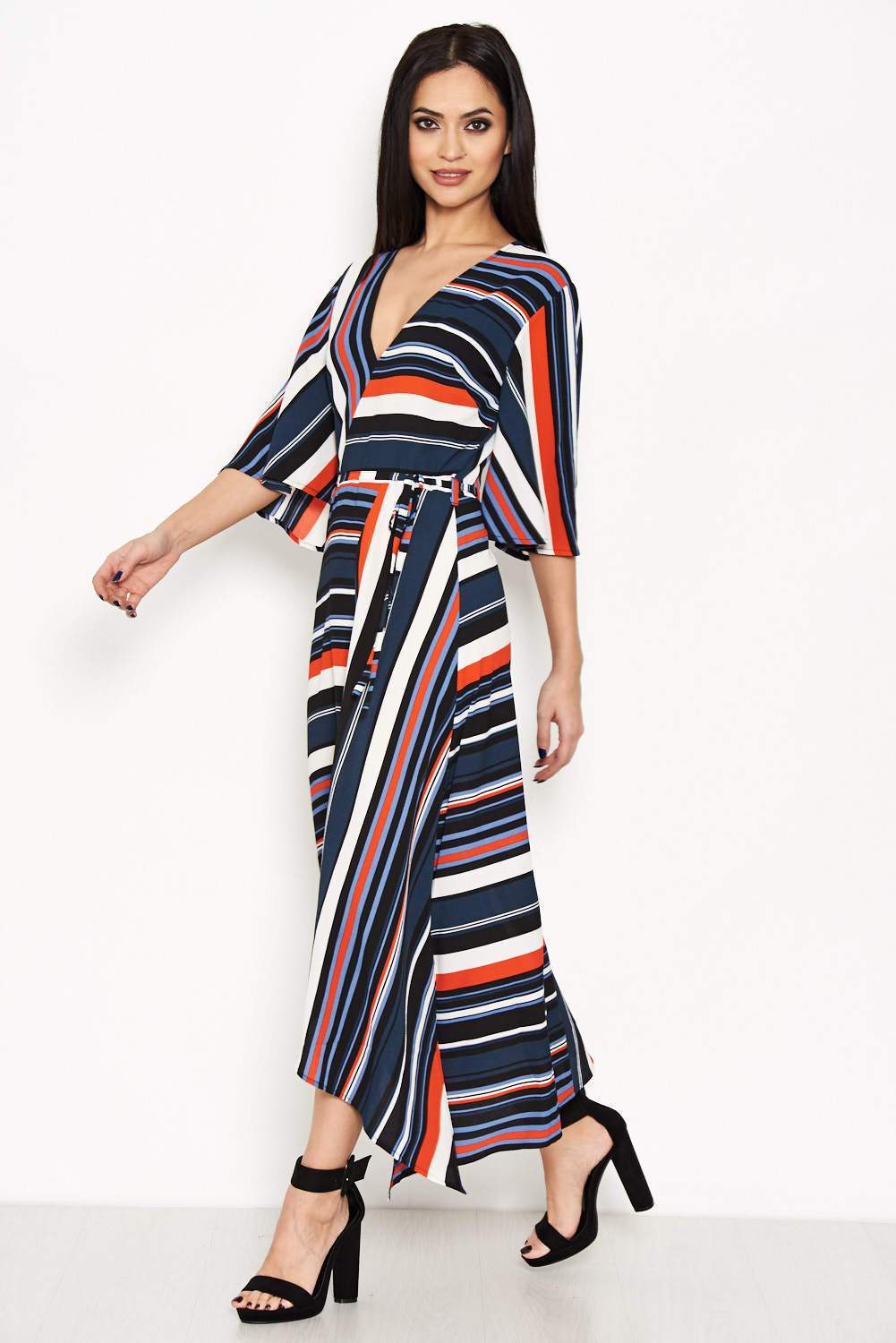 Block Colour Stripe Maxi Dress - Image 2