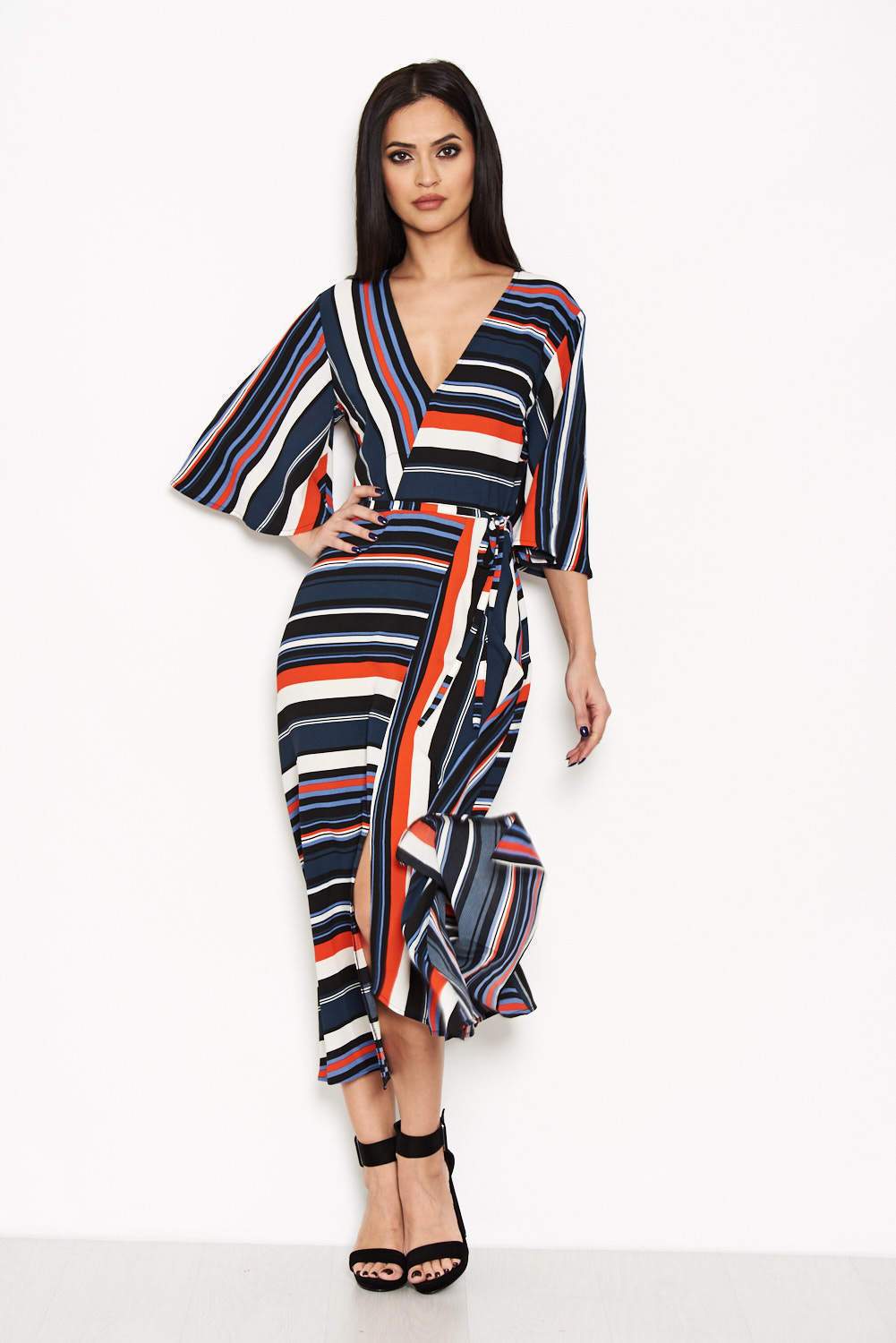Block Colour Stripe Maxi Dress - Image 4