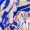 Blue Brush Stroke Print Racer Neck Drawstring Playsuit - Image 6