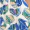 Blue Leaf Print Frill Hem Racer Neck Midi Dress - Image 6
