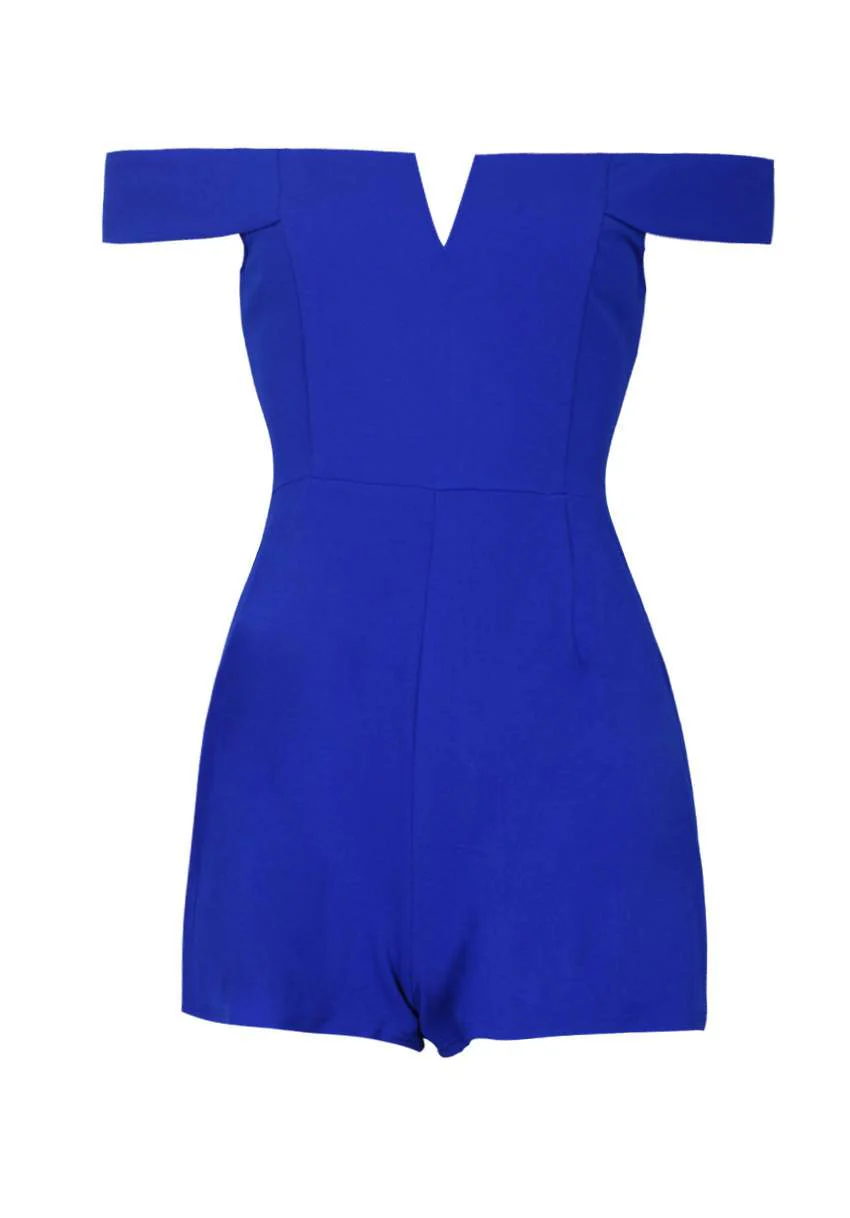 Blue Notch Front Playsuit - Image 4