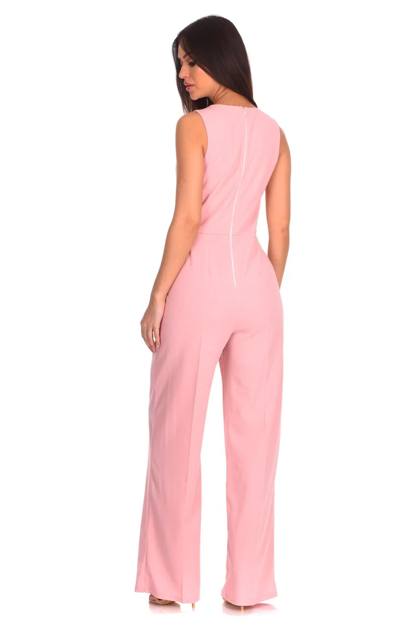 Blush V Neck Jumpsuit - Image 3