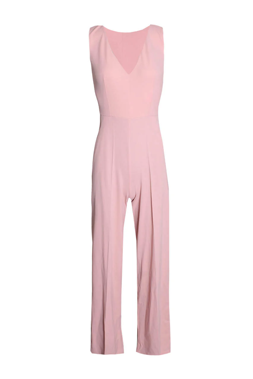 Blush V Neck Jumpsuit - Image 4