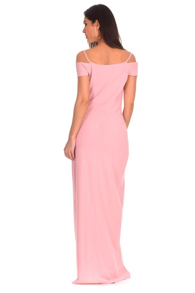 Blush Wrap Over Maxi Dress - Image 3